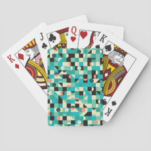 Vintage mönster med trianglar och cirklar. casinokort