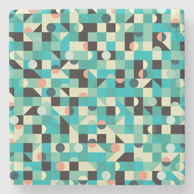 Vintage mönster med trianglar och cirklar. stenunderlägg (Framsidan)