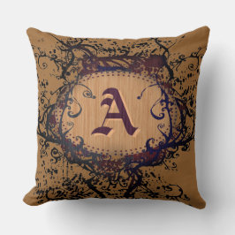 Vintage Mönster Monogram A Kudde