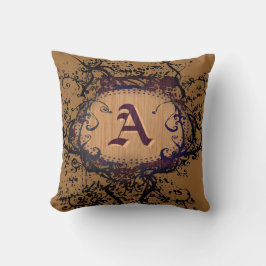 Vintage Mönster Monogram A Kudde