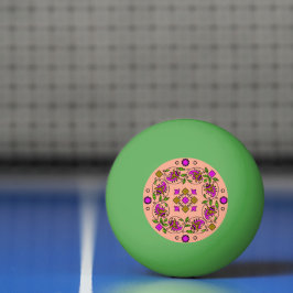 vintage mönster pingisboll
