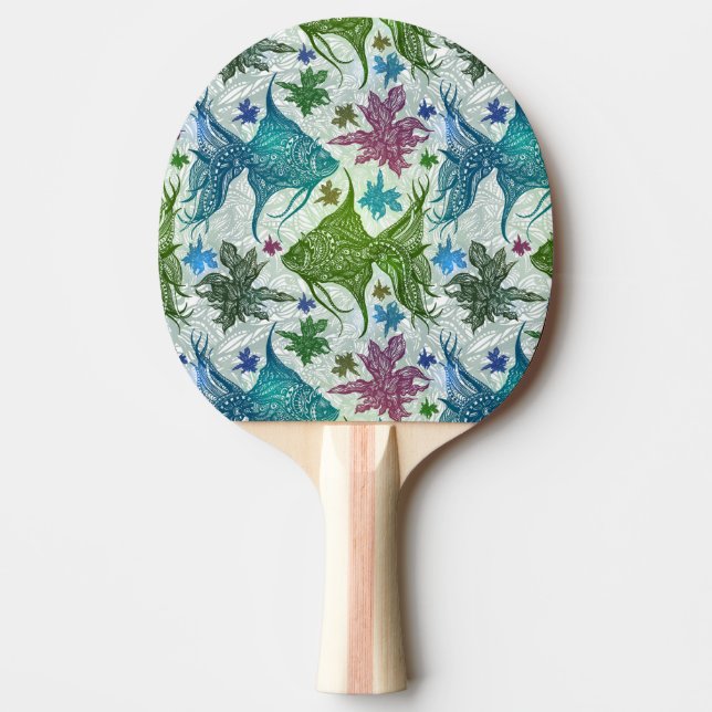 Vintage Mönster Pingisracket (Framsidan)