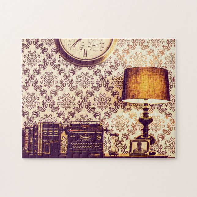 Vintage Mönster Puzzles Byggnad Jigszle Puzzle Com Pussel (Horisontell)
