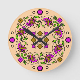 vintage mönster rund klocka