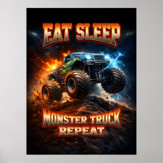 Vintage Monster Truck Bootleg Poster
