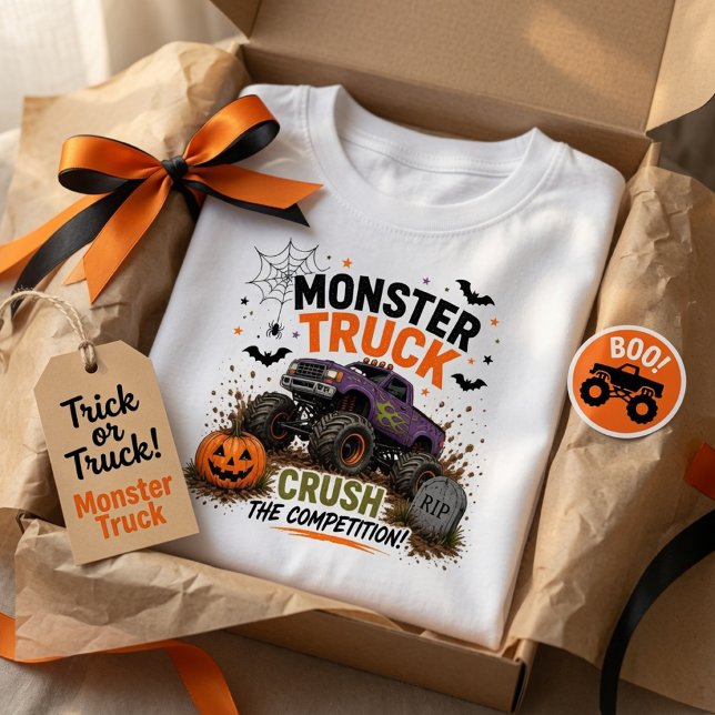 Vintage Monster Truck Halloween T Shirt (Skapare uppladdad)