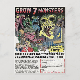 Vintage Monsters Mail Order Annons Vykort