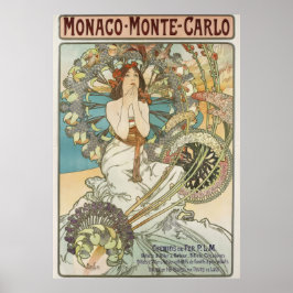 Vintage Mont-Carlo Poster av Alphonse Mucha