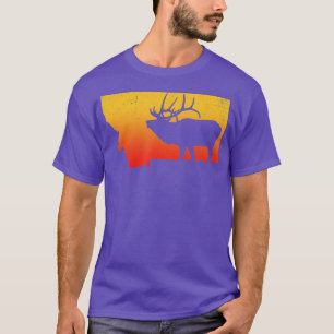 Vintage Montana Elk Retro-jakt utomhus T Shirt