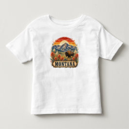 Vintage Montana Mountains PNG Grafisk Design T Shirt