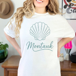Vintage Montauk Long Island Nautilus Strand Kustnä T Shirt