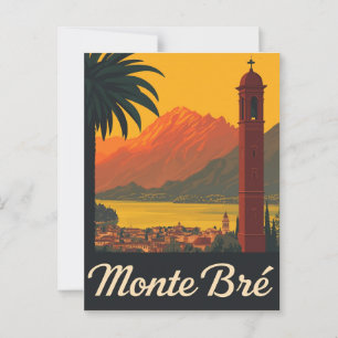 Vintage Monte Bré Travel Vykort