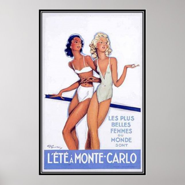 Vintage Monte-Carlo, Monaco - Poster (Framsidan)