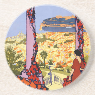 Vintage Monte Carlo Monaco Sandstone Underlägg