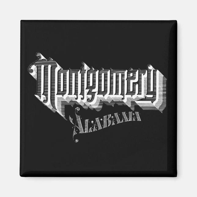 Vintage Montgomery, AL Magnet (Framsidan)