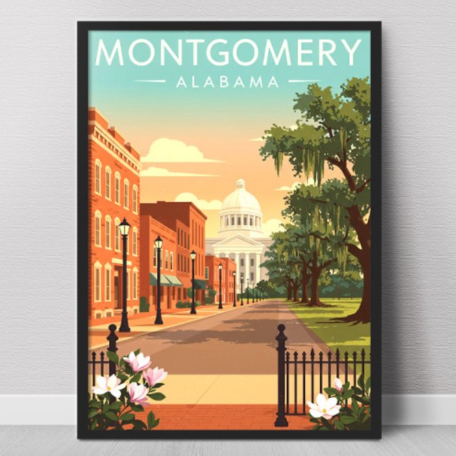 Vintage Montgomery Alabama Poster (Skapare uppladdad)