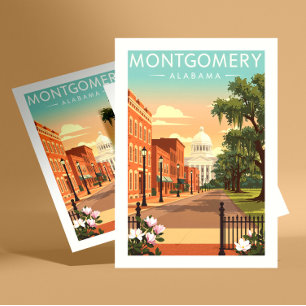 Vintage Montgomery Alabama Vykort