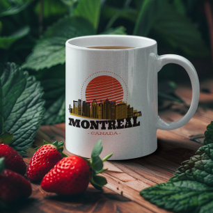 Vintage Montreal Canada Skyline Kaffemugg