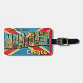 Vintage Montréal Kanada Bagageetikett Bagagebricka