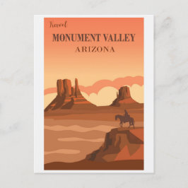 Vintage Monument Valley Arizona Travel Vykort