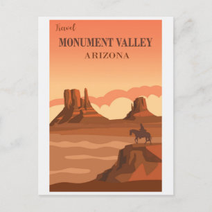 Vintage Monument Valley Arizona Travel Vykort