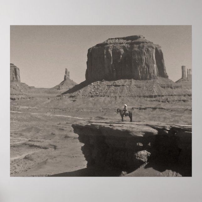 Vintage Monument Valley Cowboy Poster (Framsidan)