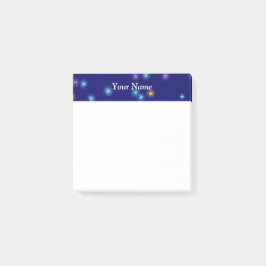 Vintage Moon and Stars Etsning 3" x 3" Klistermärk Post-it Block