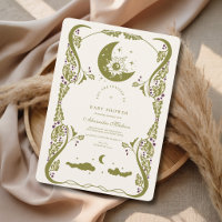 Vintage Moon Botanisk Baby Shower