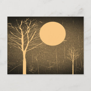 Vintage Moon natt vykort