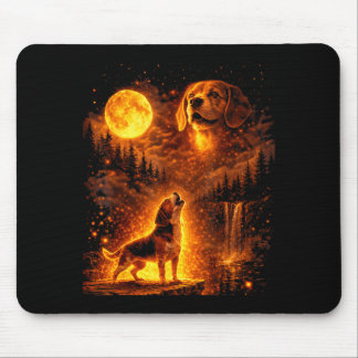 Vintage Moonlight Hund Rolig Beagle Ylar åt Musmatta