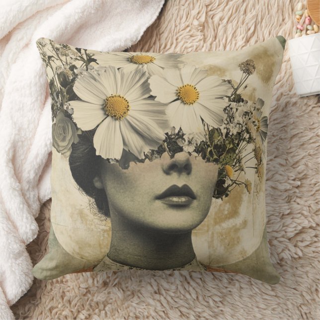 Vintage Moonlit - Boho Vintage Elegance Kudde (Filt)