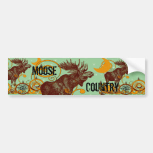 Vintage Moose Gifts Bildekal