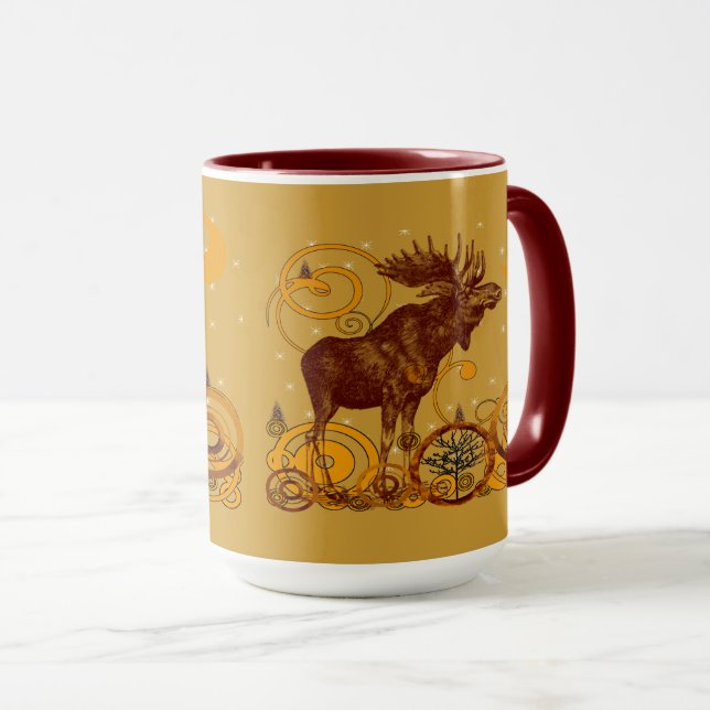 Vintage Moose Gifts Mugg (Framsida höger)