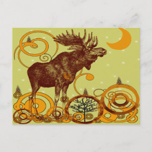 Vintage Moose Gifts Vykort