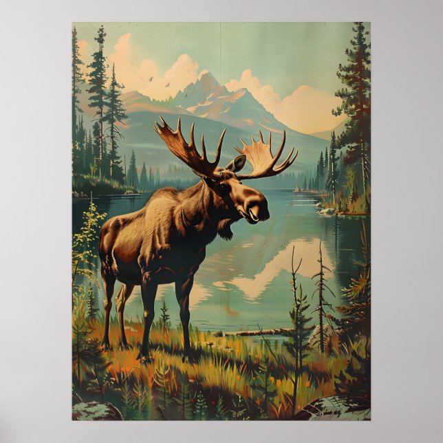 Vintage Moose Poster (Framsidan)
