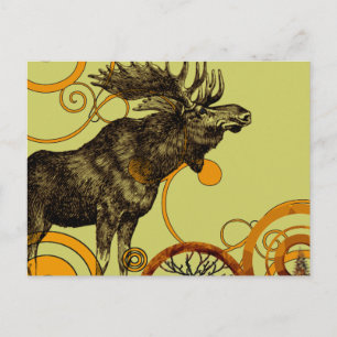 Vintage Moose Vykort