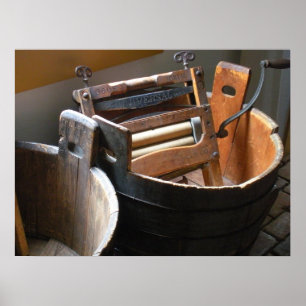 "Vintage Mop Bucket" Poster