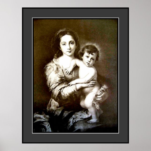 Vintage Mor & Child - Large Poster (Framsidan)