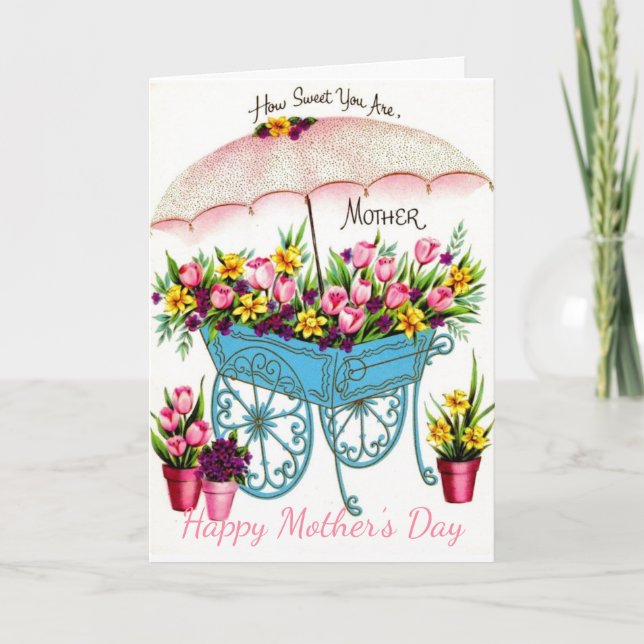 Vintage Mor dag Kort (Framsida)