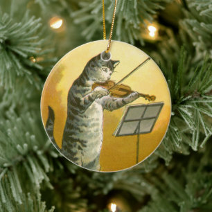 Vintage Mor Goose Nursery Rhyme Hej Diddle Julgransprydnad Keramik