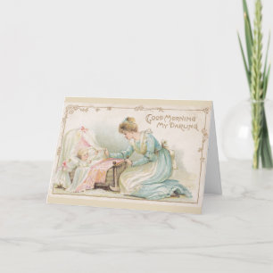 Vintage Mor & Nyfödd bebis Meddelande