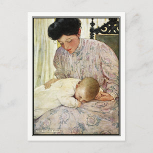 Vintage Mor och Baby av Jessie Willcox Smith Vykort
