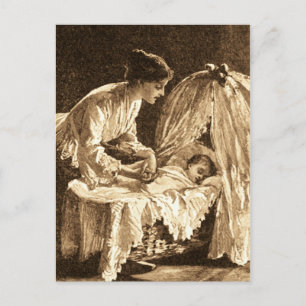 Vintage Mor och Baby Vykort