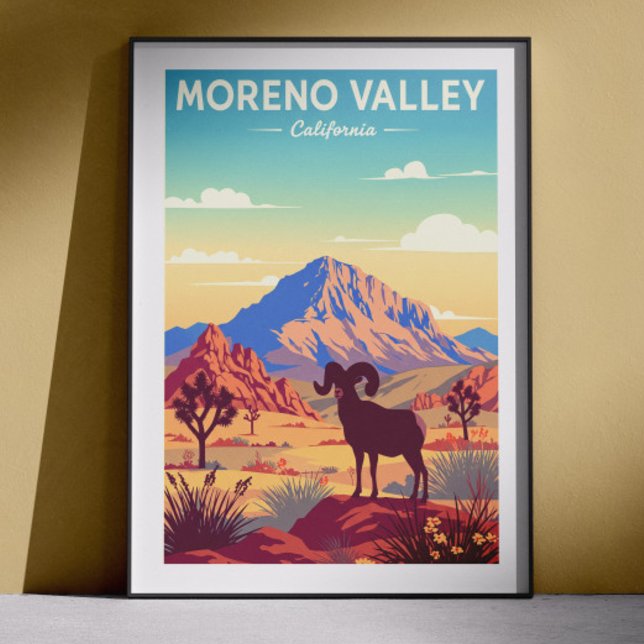 Vintage Moreno Valley California Poster (Skapare uppladdad)