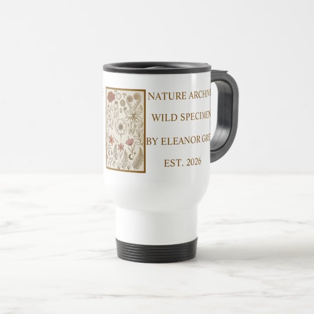 Vintage Mörk Akademi Botanisk Resemugg (Framsida höger)