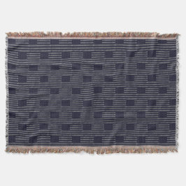 Vintage Mörk blått Grunge USA Amerikanska Flagga Filt