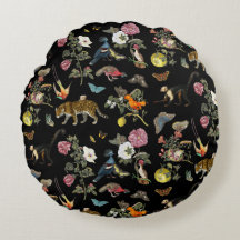 Vintage Mörk Botaniskt Vilda djur i skogen