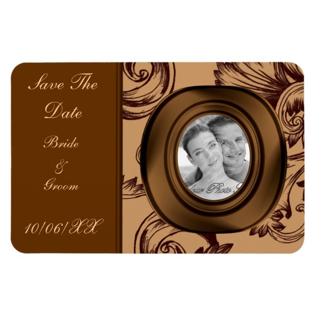 Vintage (Mörk Brown) Magnet (Horisontell)