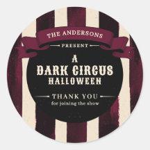 Vintage Mörk Cirkus Halloween-fest Tacksamhet