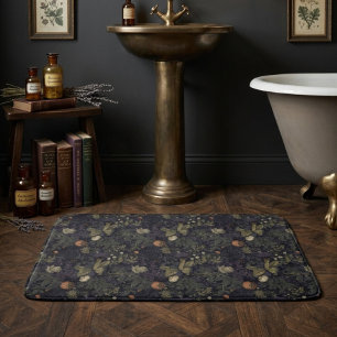 Vintage Mörk Moody Blommig William Morris Badrumsmatta